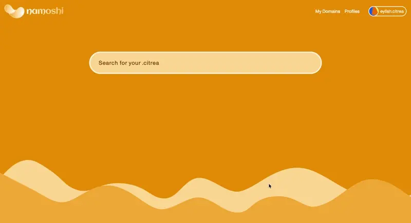 namoshi search and register home