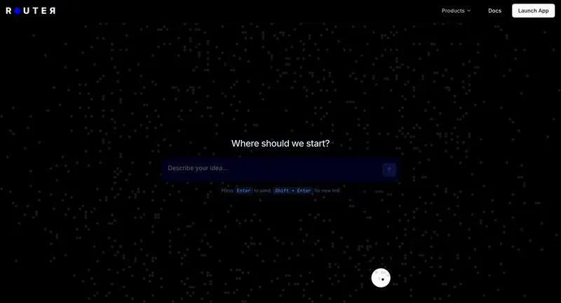 Router402 live landing page